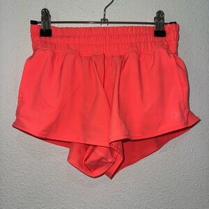 Vibrant Athletic Coral Shorts for Women